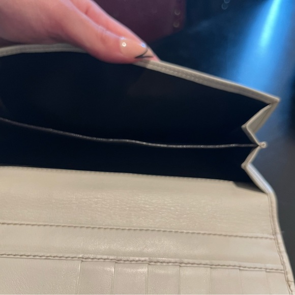 Gucci GG Canvas Heart Script Continental Wallet Monogram Tan Cream White Trifold - Picture 6 of 9